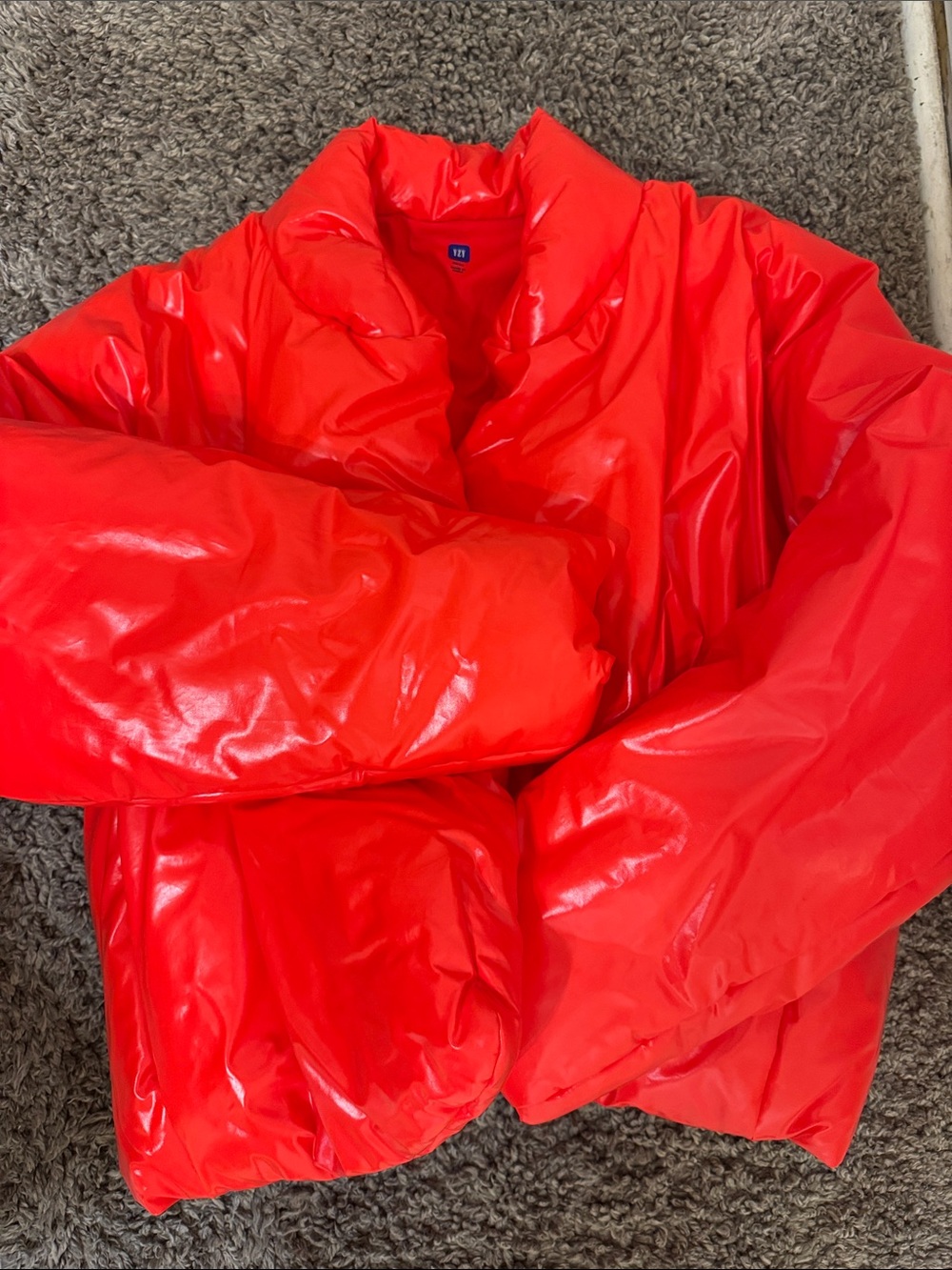 Yeezy gap Balenciaga Red Men's Puffer Jacket - Unbranded